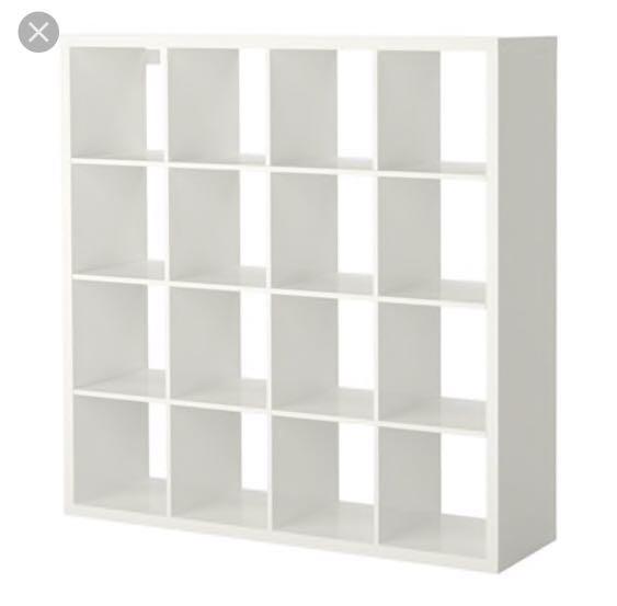 Ikea Kallax Shelf White High Gloss Furniture Shelves Drawers On Carousell