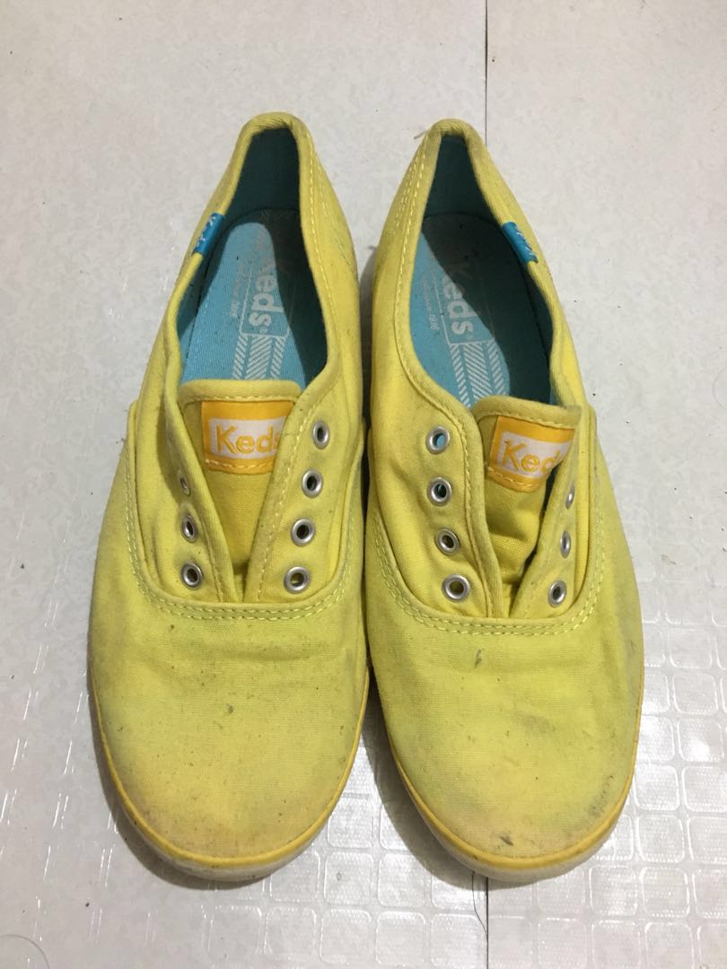Keds Shoes Yellow, Women's Fashion, Footwear, Sneakers on Carousell