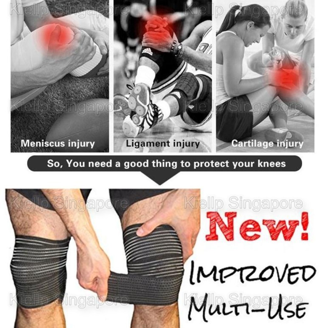 Kibot Elastic Knee Calf Thigh Leg Shin Compression Bandage Wrap