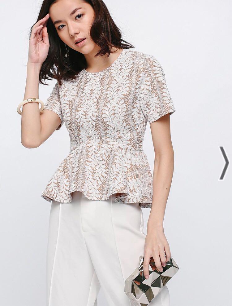 lace peplum tops with sleeves
