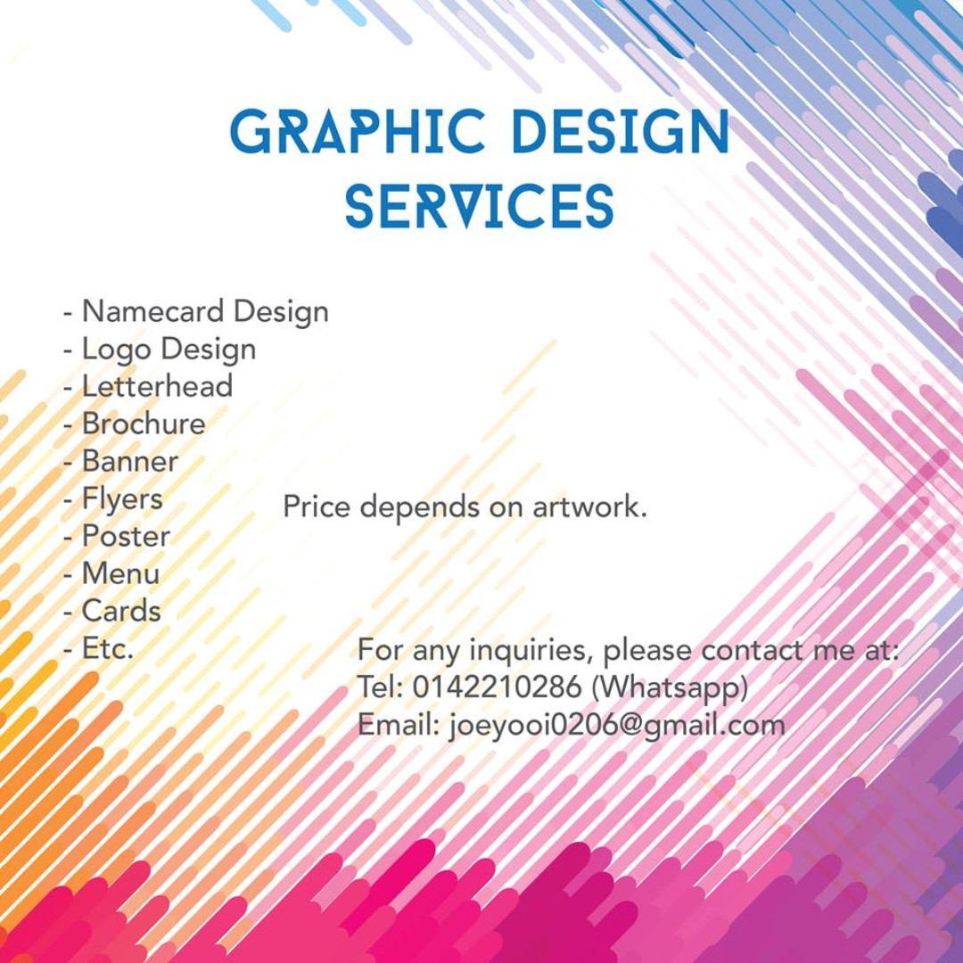 Menu Design Design Services Logo Design Laptop Design Brochure Design Flyer Design Namecard Business Card Banner Design Design Craft Others On Carousell