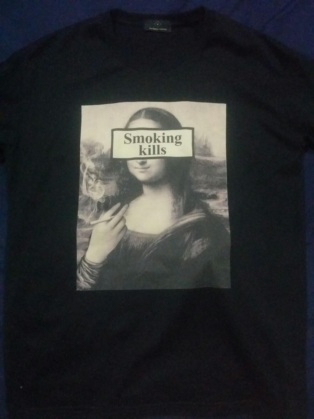 Mona Lisa Smoking Kills Men S Fashion Clothes Tops On Carousell Mona Lisa Smoking Kills Men S Fashion Clothes Tops On Carousell