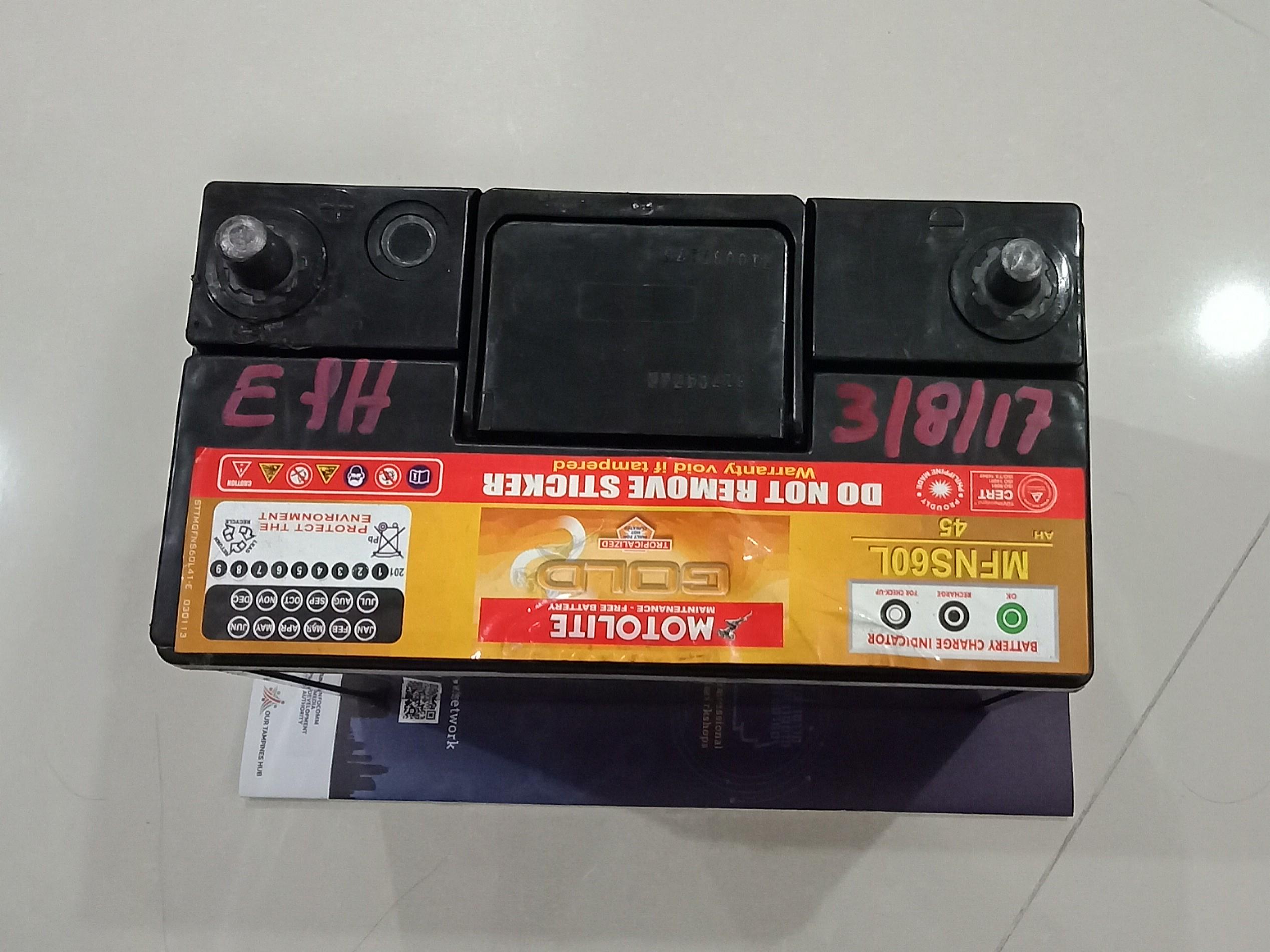 Motolite Car Battery 45AH maintenance free, Car Accessories