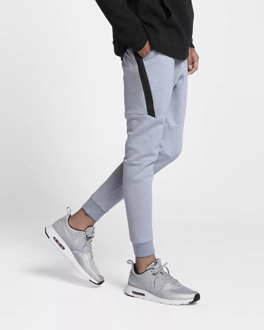 Nike Grey Tech Fleece Joggers Men s Fashion Bottoms Joggers on Carousell