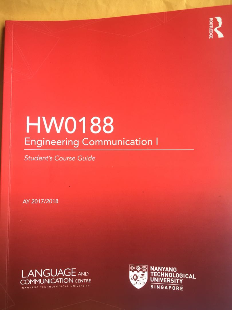 Ntu Hw0188 Engineering Communication 1 Computers Tech Office Business Technology On Carousell Ntu Hw0188 Engineering Communication 1 Computers Tech Office Business Technology On Carousell