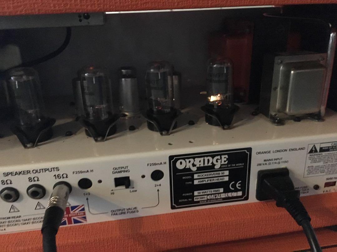 Orange rockerverb 50 and 4x12 Orange cabinet, Hobbies & Toys, Music ...