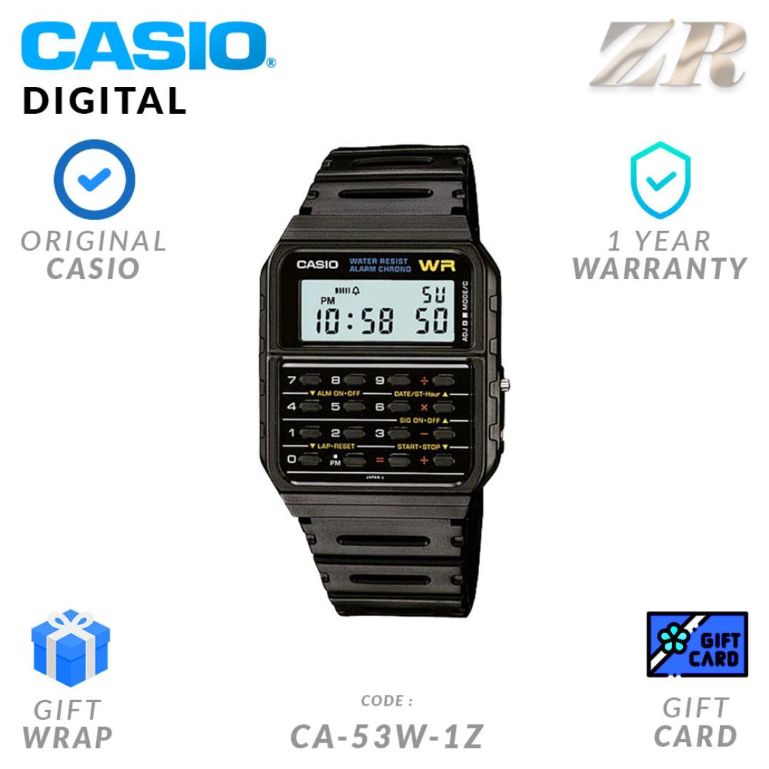 CASIO ORIGINAL CA 53W 1Z Digital Calculator Watch 1 Year