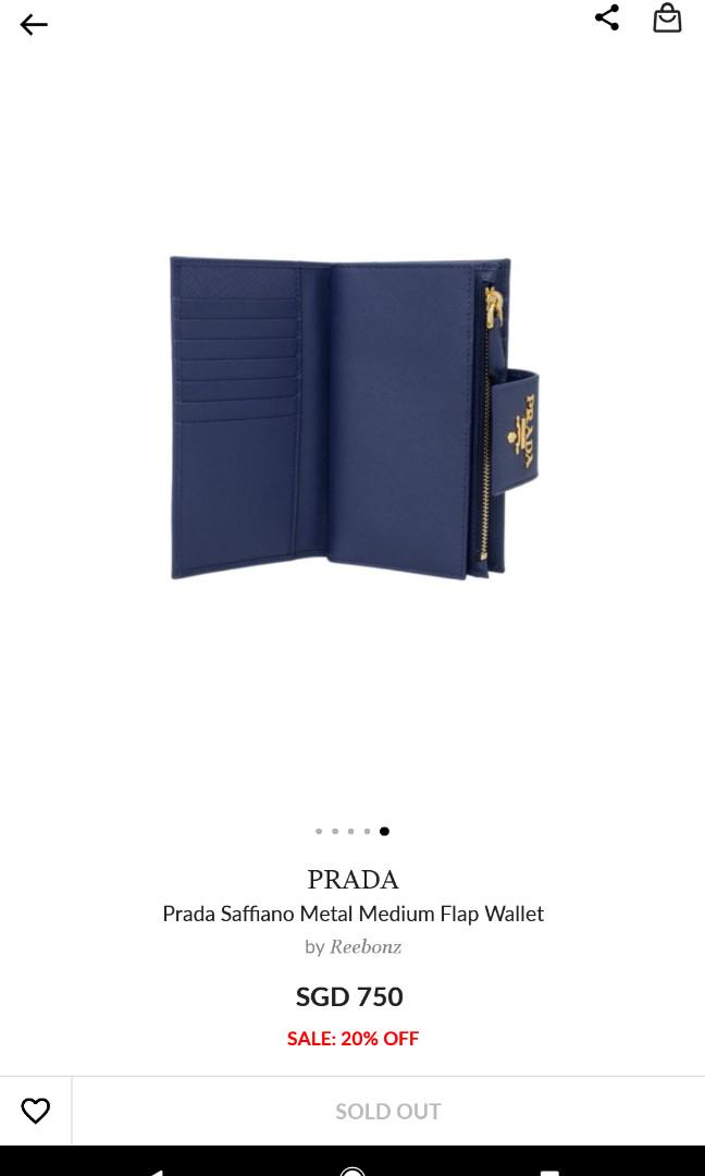 Prada saffiano metal medium flap wallet new arrivals