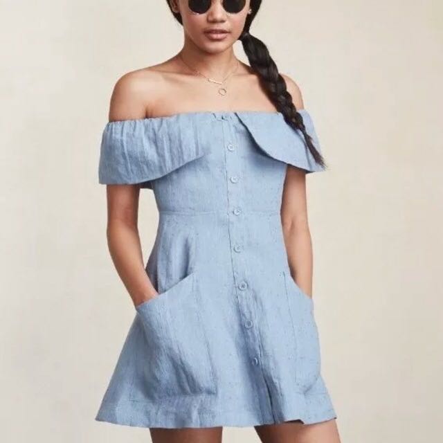 reformation denim dress