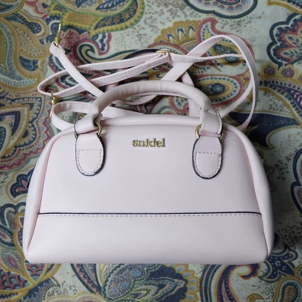 Snidel Handbag with Detachable Sling in Blush Pink