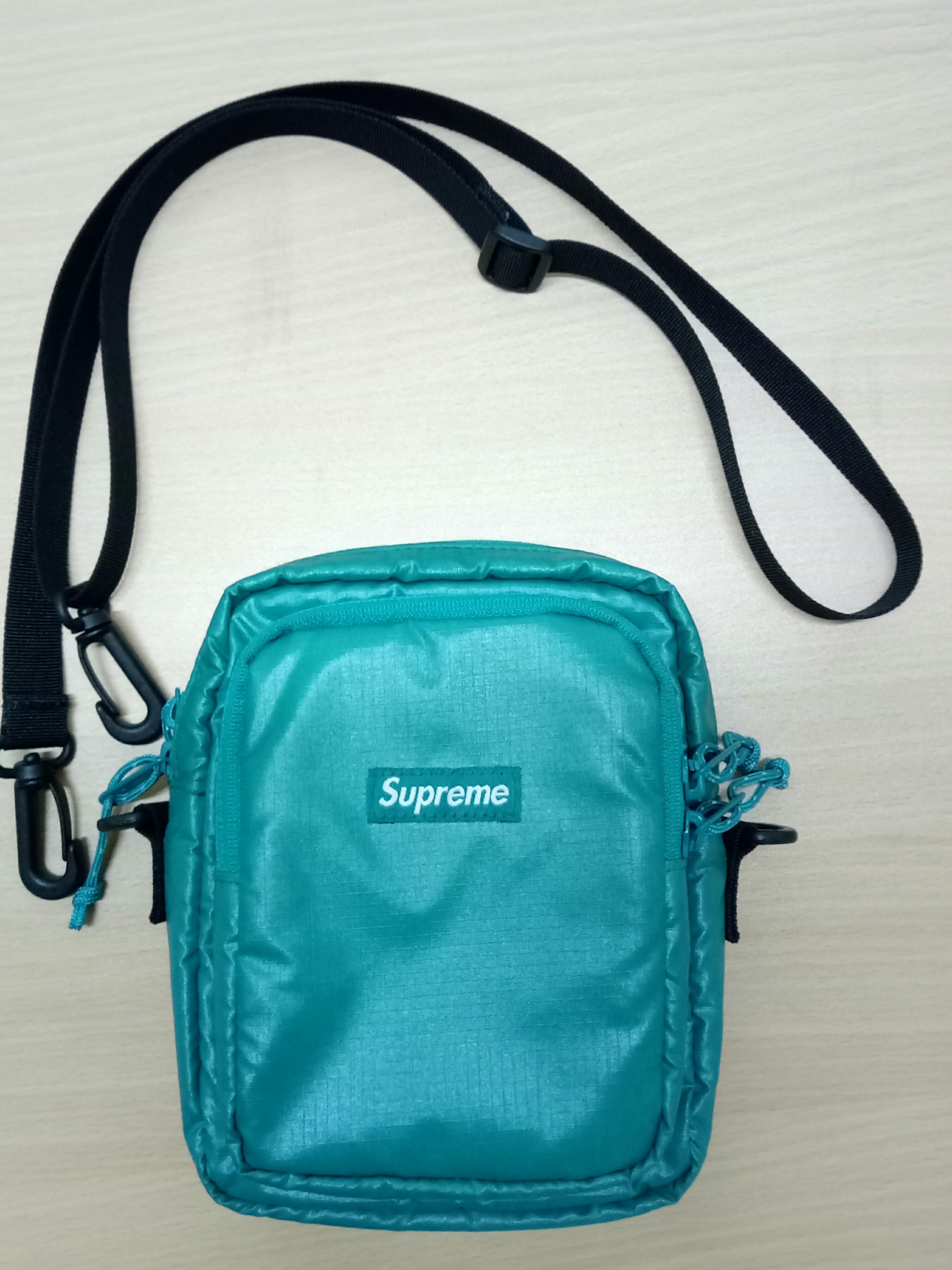 Ss17 supreme shoulder bag dark teal Men s Fashion Bags Sling Bags on Carousell