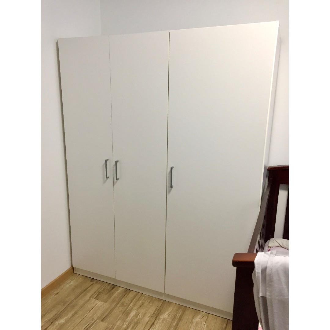 Used Dombas Ikea 3 Doors Wardrobe On Carousell