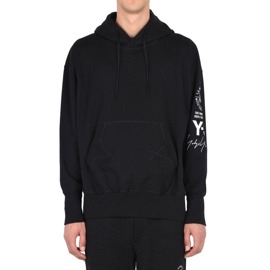 Y3 stacked logo hoodie on sale
