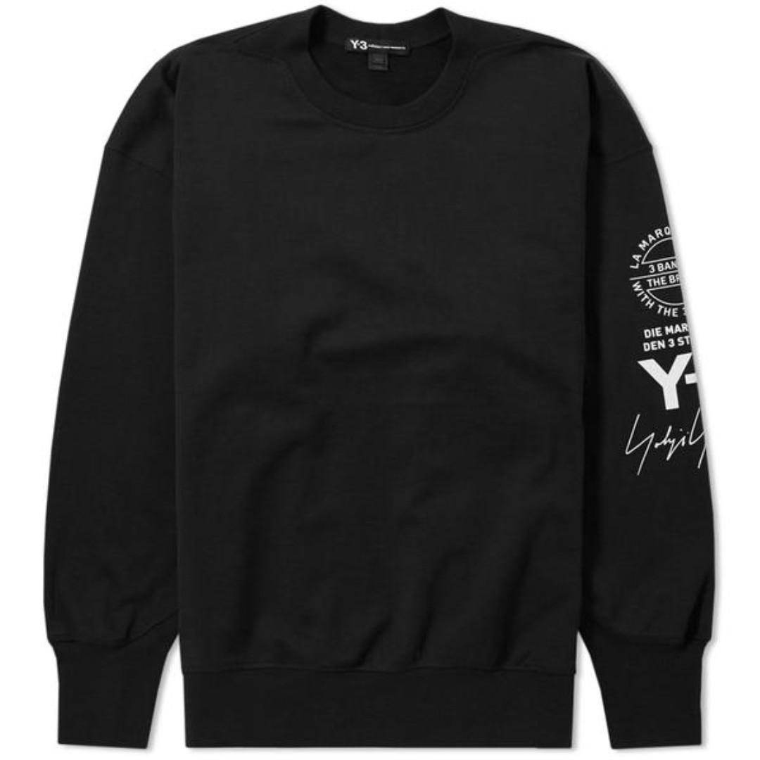 スウェットY-3 GRAPHIC CREW SWEATER BLACK CY6872