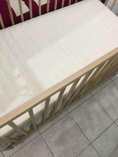 Ikea baby cot include (mattress&skirt cot)