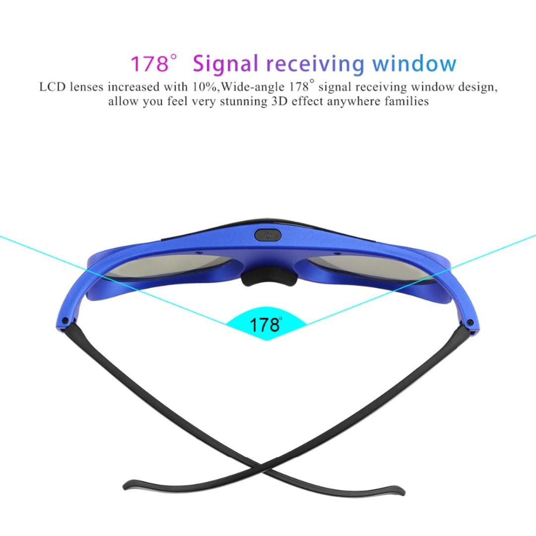 New Latest Universal Active Shutter 3D Glasses 3D Rechargeable Glasses