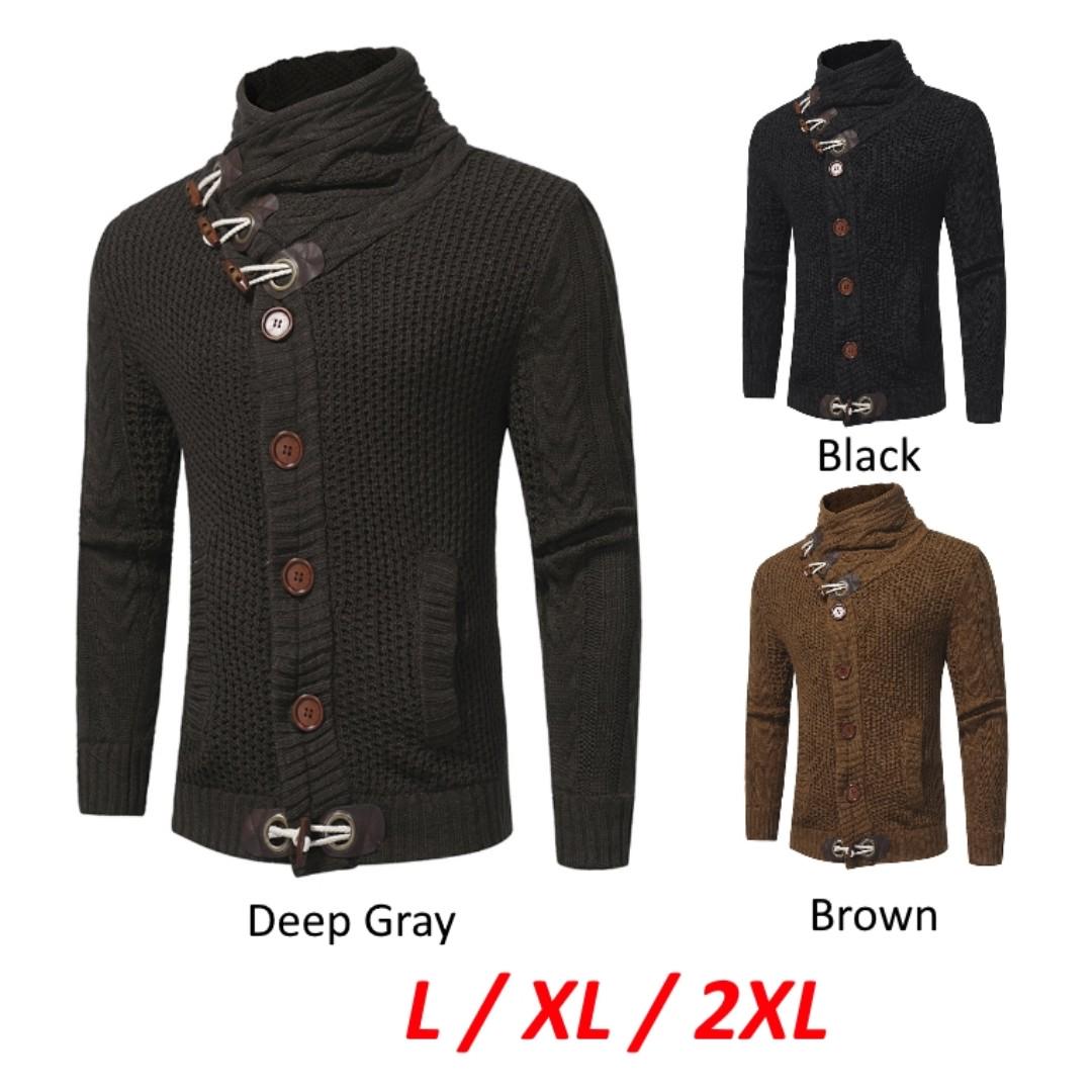 cowl neck button cardigan