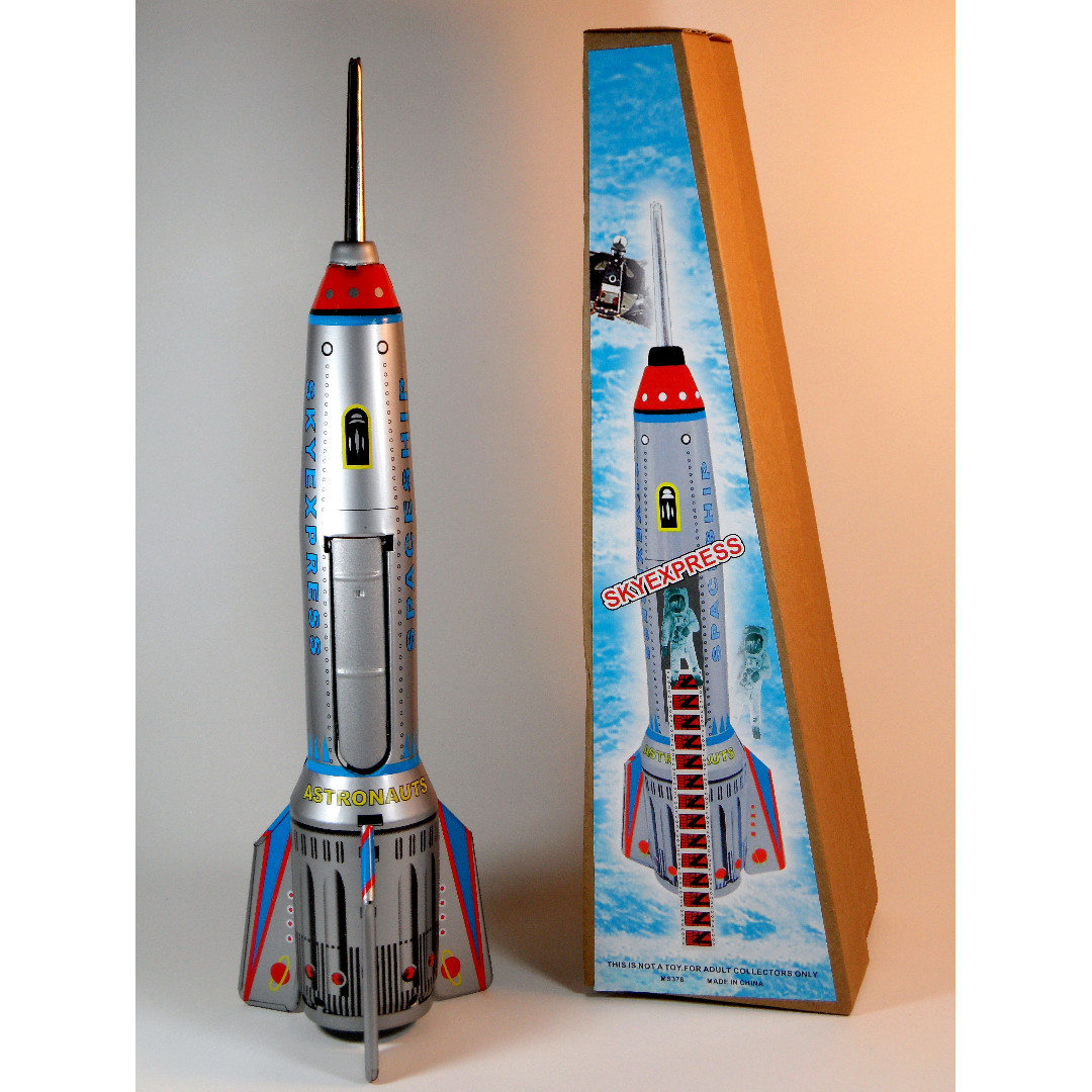 Tin rocket cheap toy