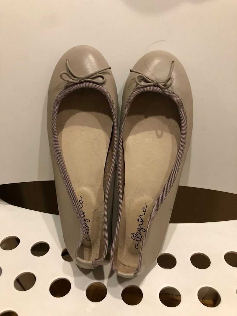 taupe ballet flats