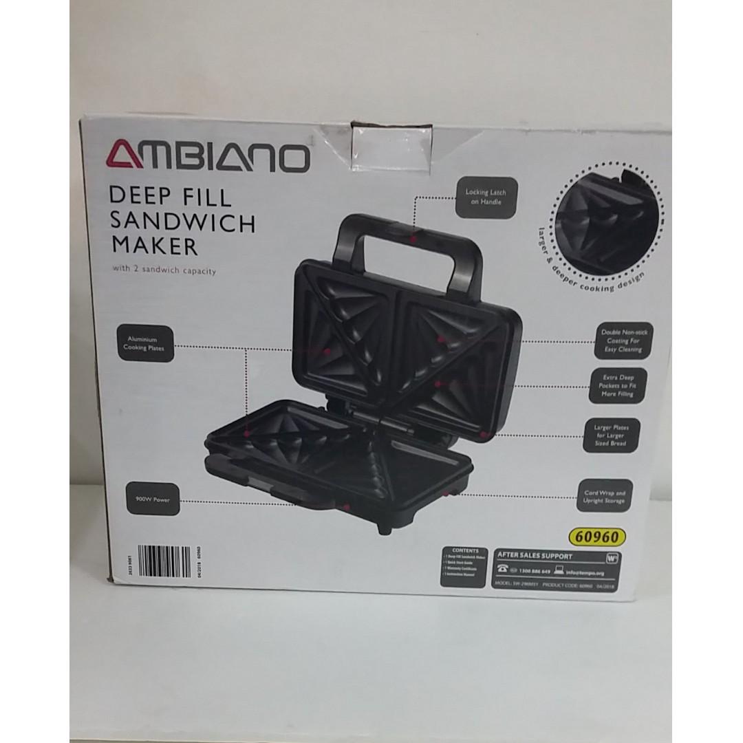 Ambiano Deep Fill Sandwich Maker (Toaster), TV & Home Appliances
