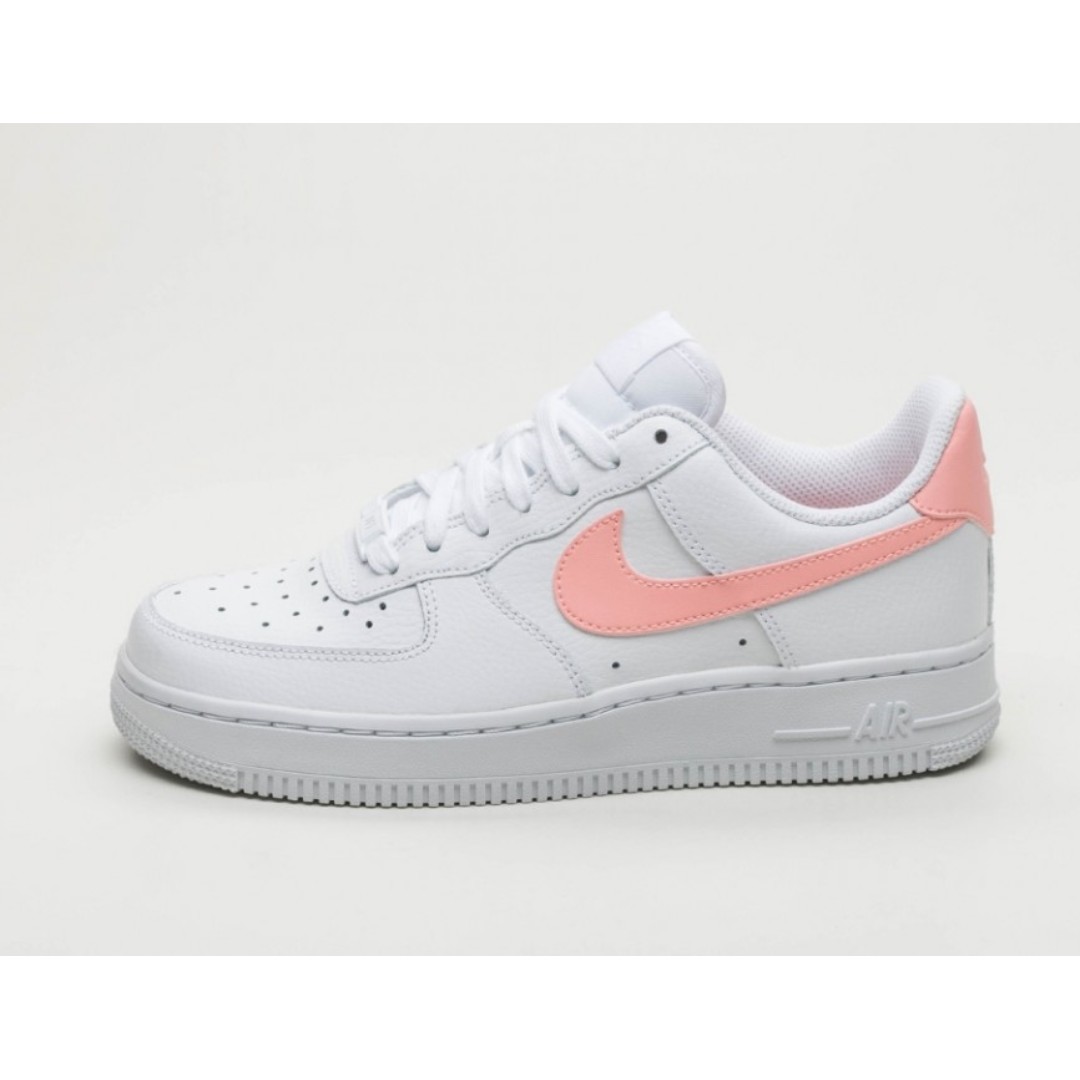 nike air force 1 white with pink tick