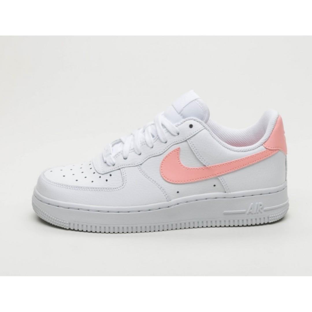 nike air force with pink tick