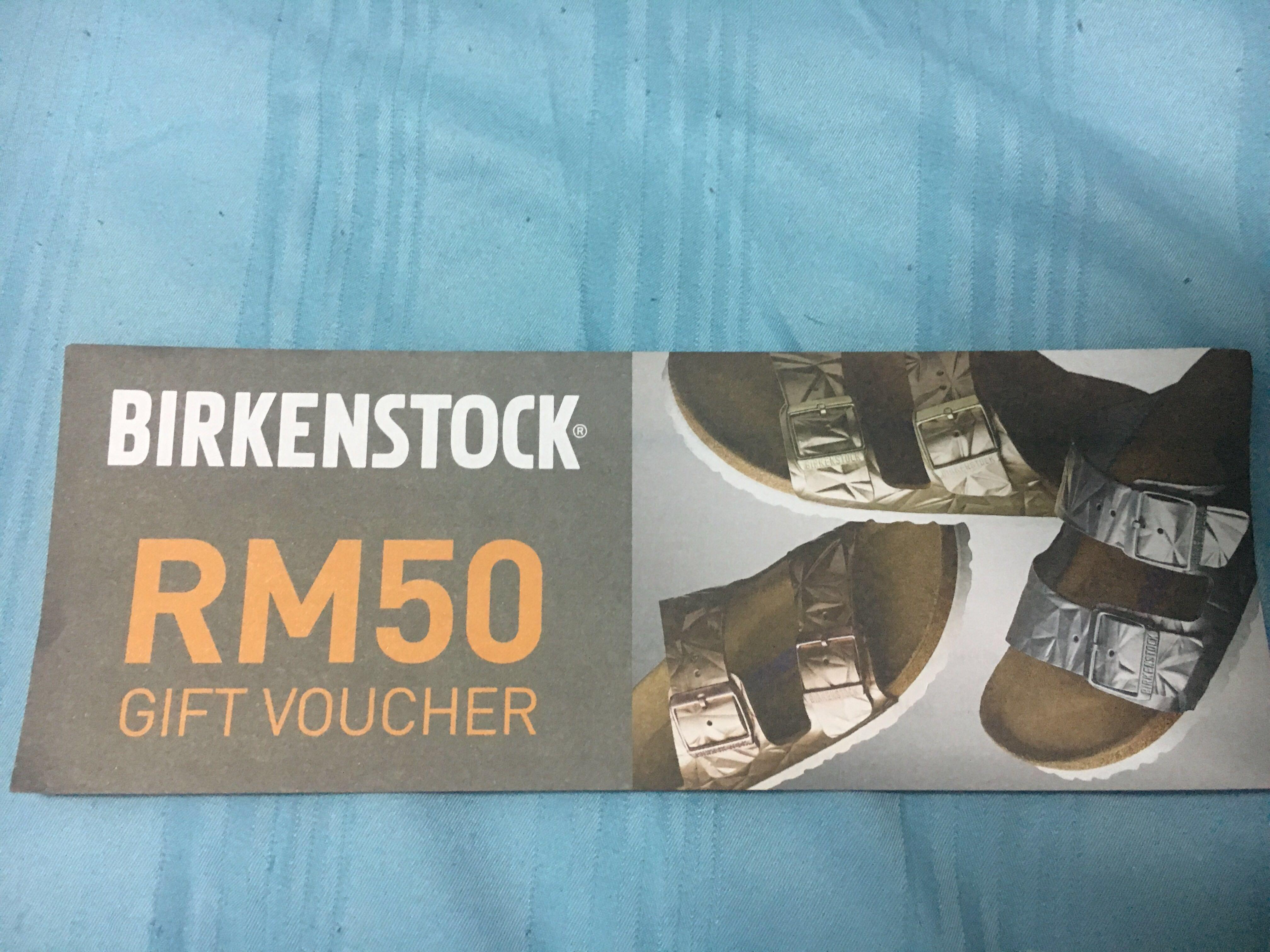 Birkenstock RM50 gift voucher, Tickets & Vouchers, Vouchers on Carousell