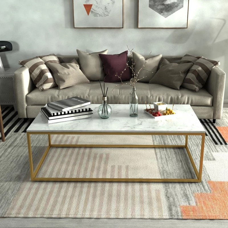 Bn Marble Coffee Table With Gold Legs Furniture Home Living Tables Sets On Carou Bn Marble Coffee Table With Gold Legs, Coffee Table Legs Singapore