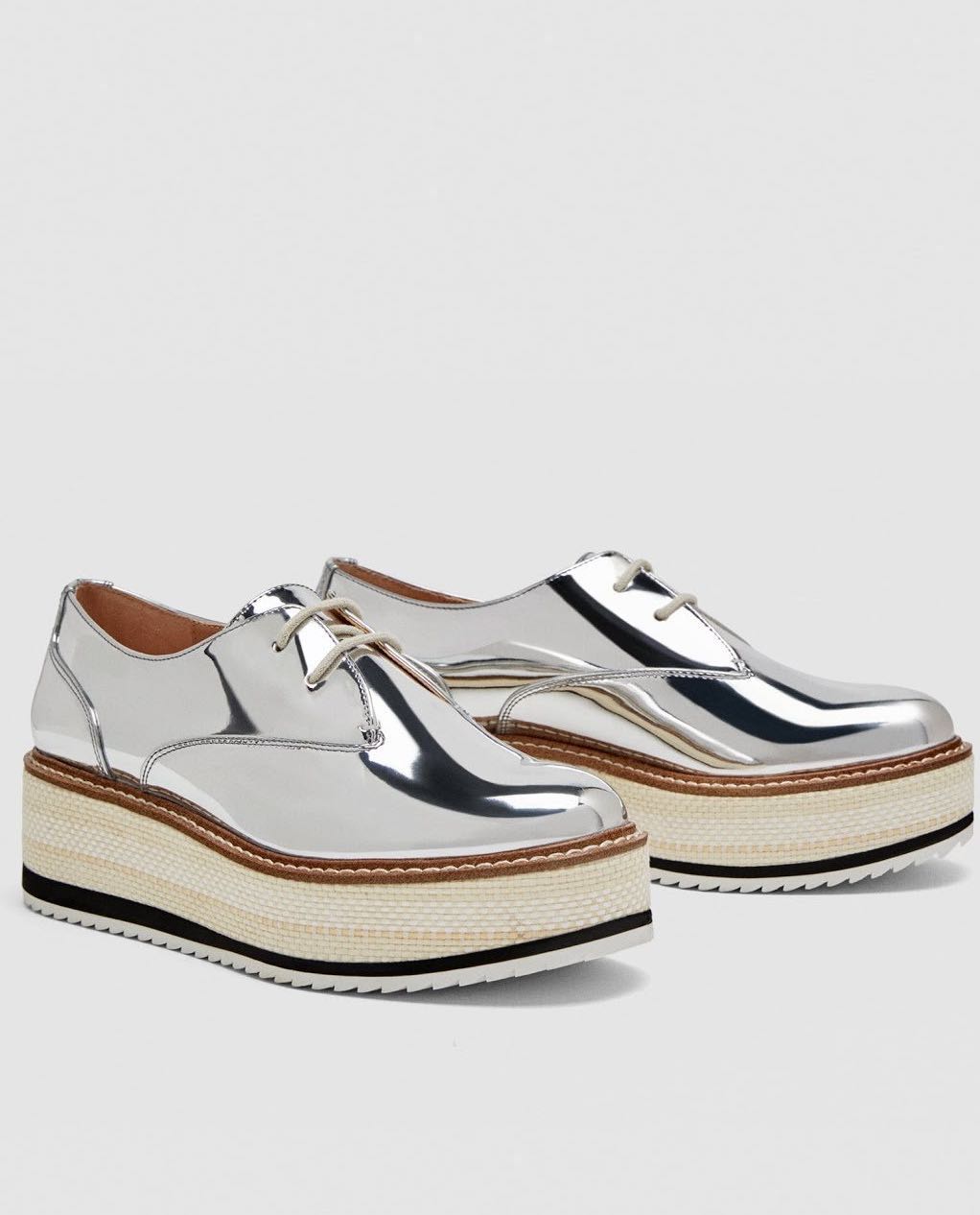 silver zara shoes