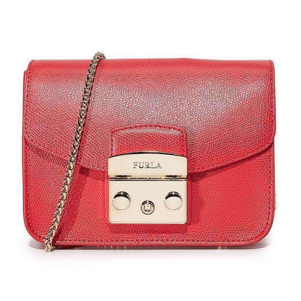 Furla metropolis mini cheap crossbody ruby