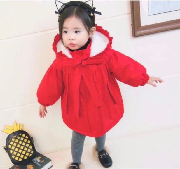 Red jacket baby girl outlet