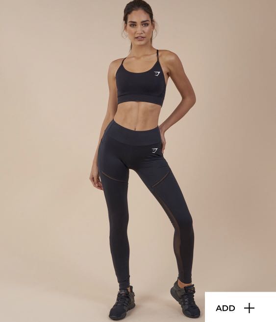 BNWT Gymshark Simply Mesh Leggings Black in S size Women s Fashion Activewear on Carousell