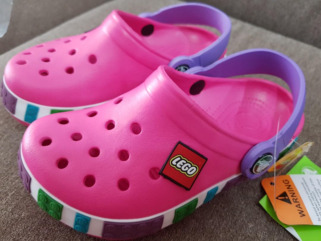 C10-11 Crocs Lego Fushia Pink Shoes for 
