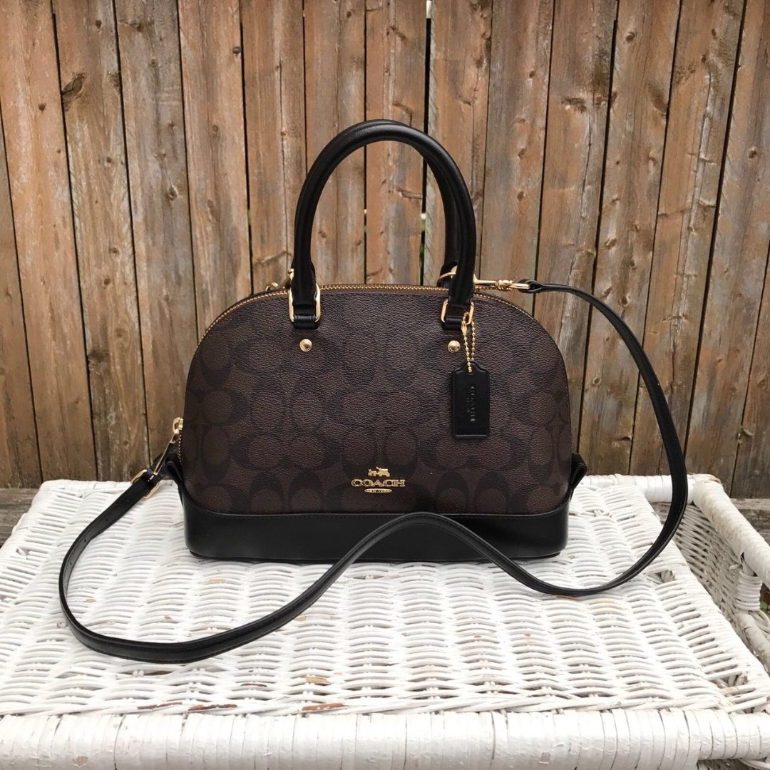 Cartable mini sierra leather handbag Coach Multicolour in Leather - 37484176