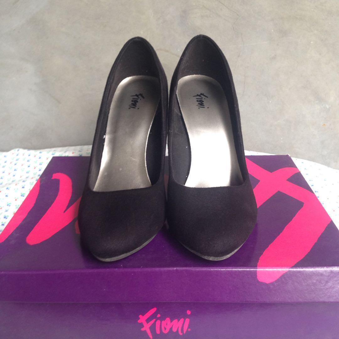 Payless black cheap wedge heels