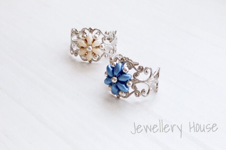 Jewelry Sterling Silver Lotus Flower Adjustable Opening Ring Blue Lazurite Lapis