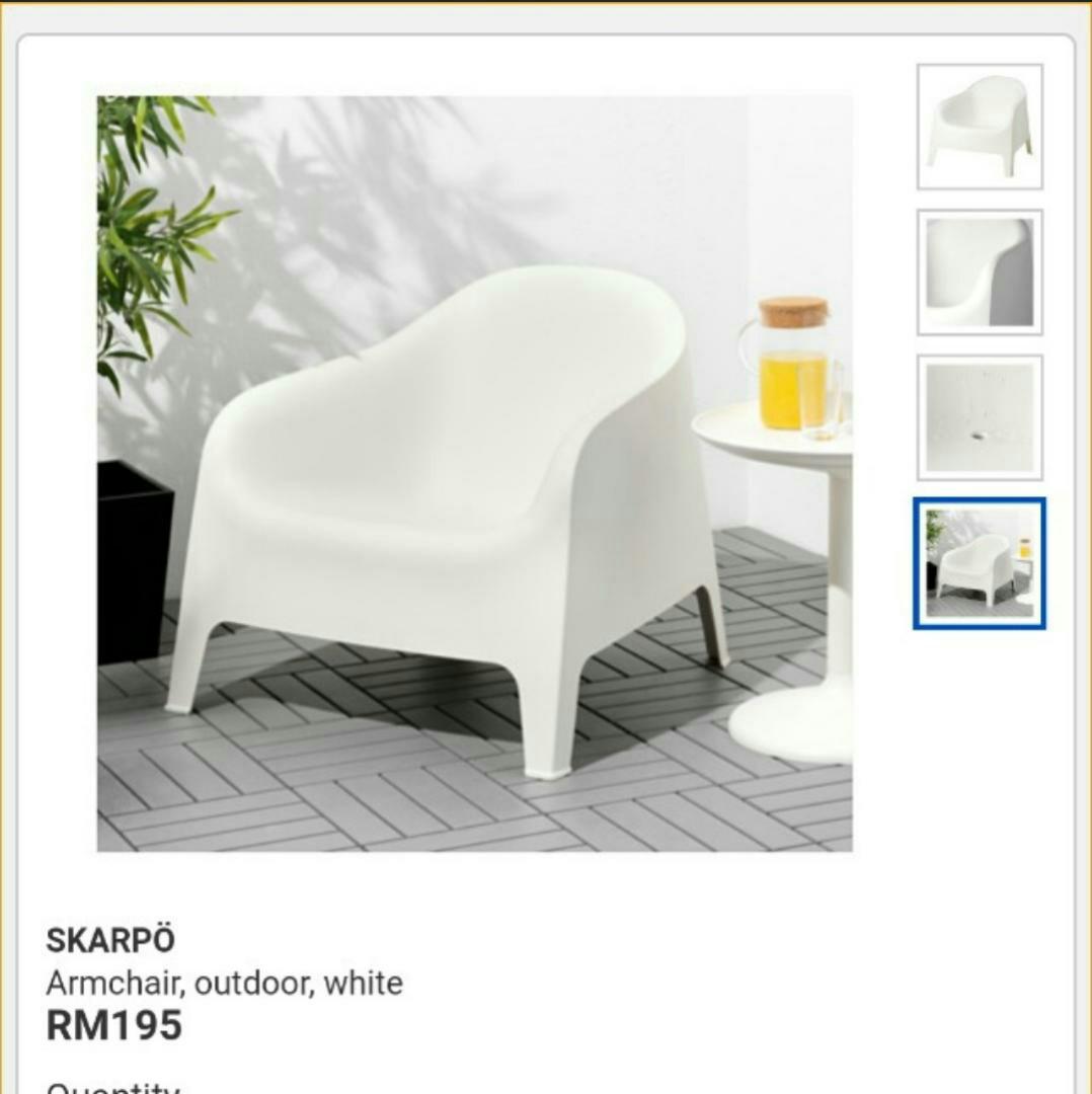 IKEA (SKARPO) ARM CHAIR, Furniture & Home Living, Furniture, Chairs on Carousell