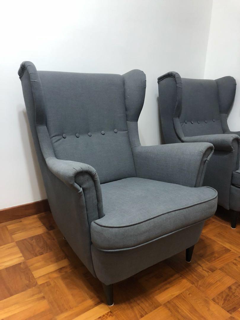 ikea strandmon wing chair furniture sofas on carousell