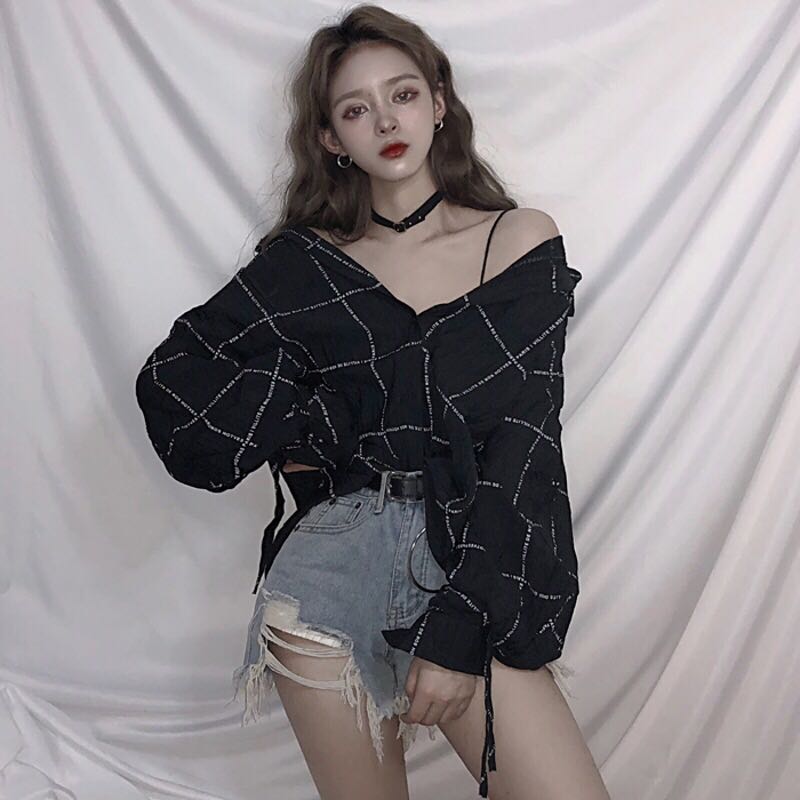  korean  ulzzang style  versatile blouse Women s Fashion  