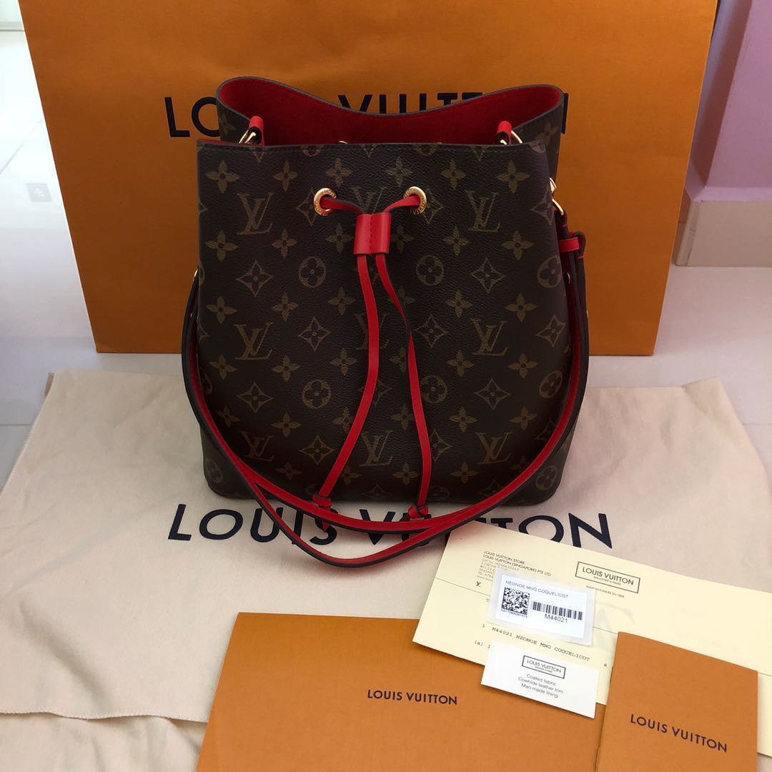 LV Neo Noe MNG Coquelicot, Luxury, Bags \u0026 Wallets on Carousell