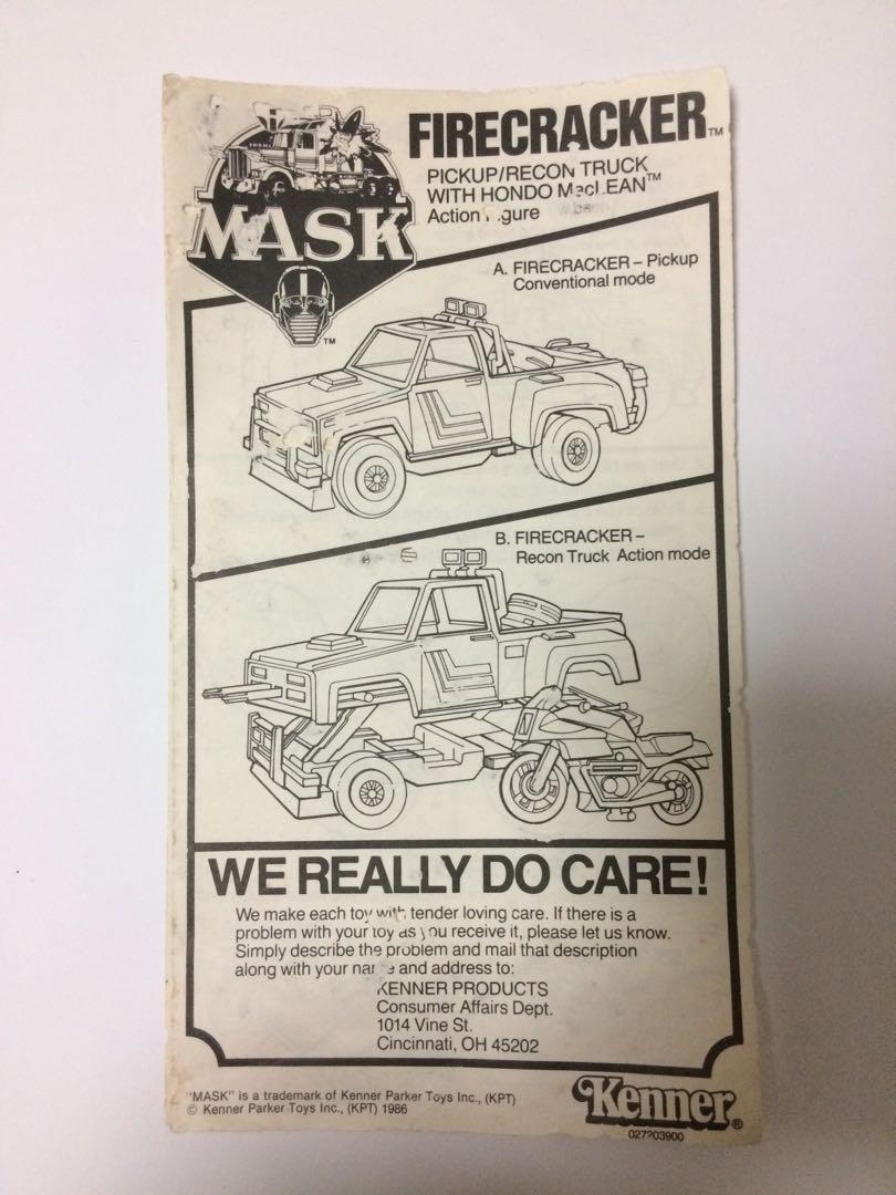 M.A.S.K Firecracker Manual Instruction, Hobbies & Toys, Toys & Games on ...