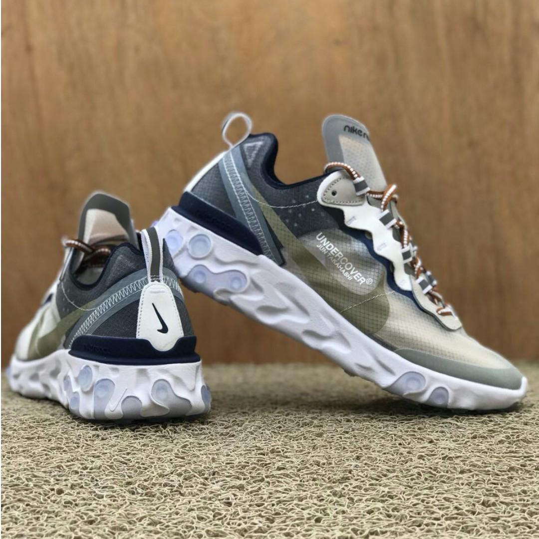 Nike React Element 87 x Undercover Jun (W/C/B), Men's Fashion, Footwear, on Carousell