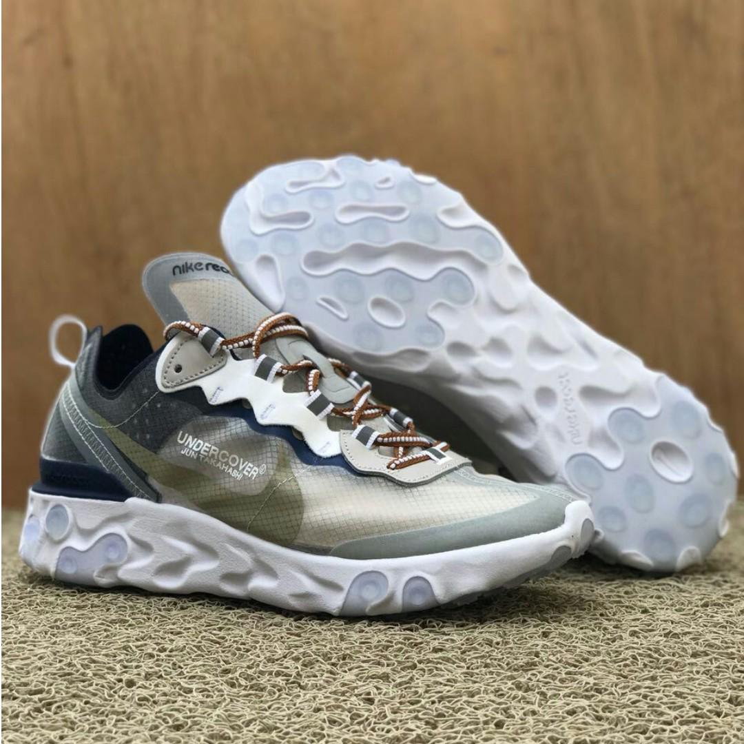 Nike react element 87 white sale cream blue