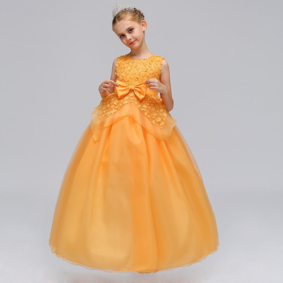 orange gown for kids