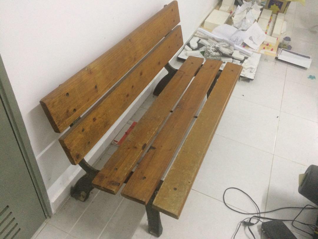 Outdoor Wooden Bench Home Furniture Gardening On Carousell