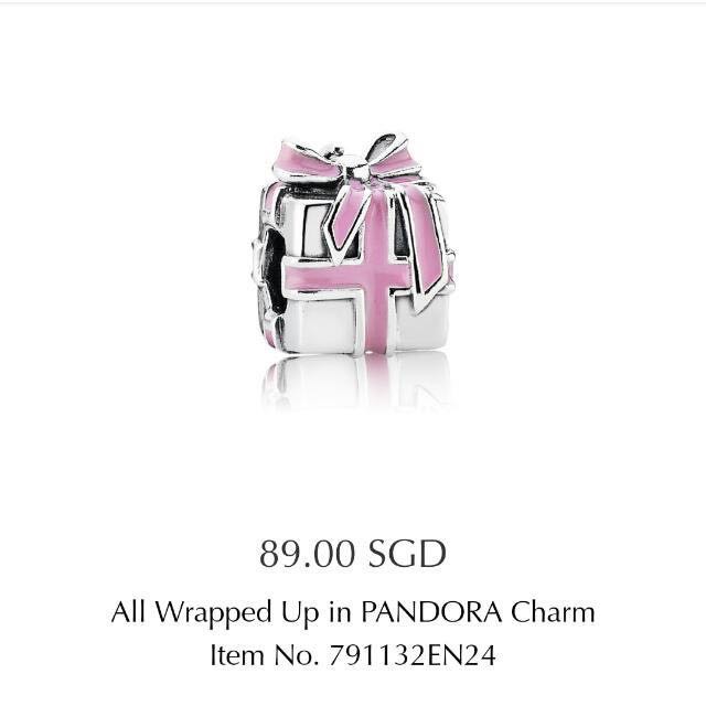 Wrapped Up Pink Present Charm 