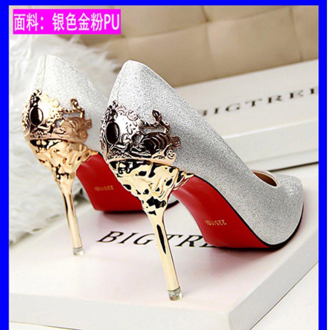 Pretty silver heels clearance