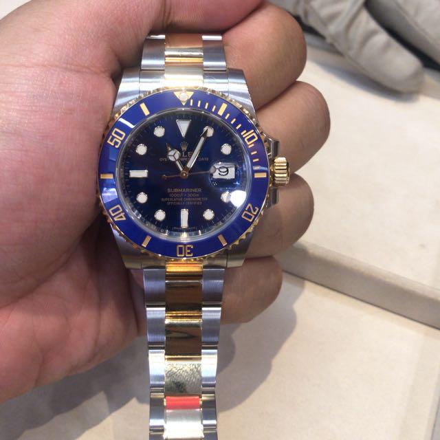 Rolex Submariner Half Gold Luxury Watches on Carousell