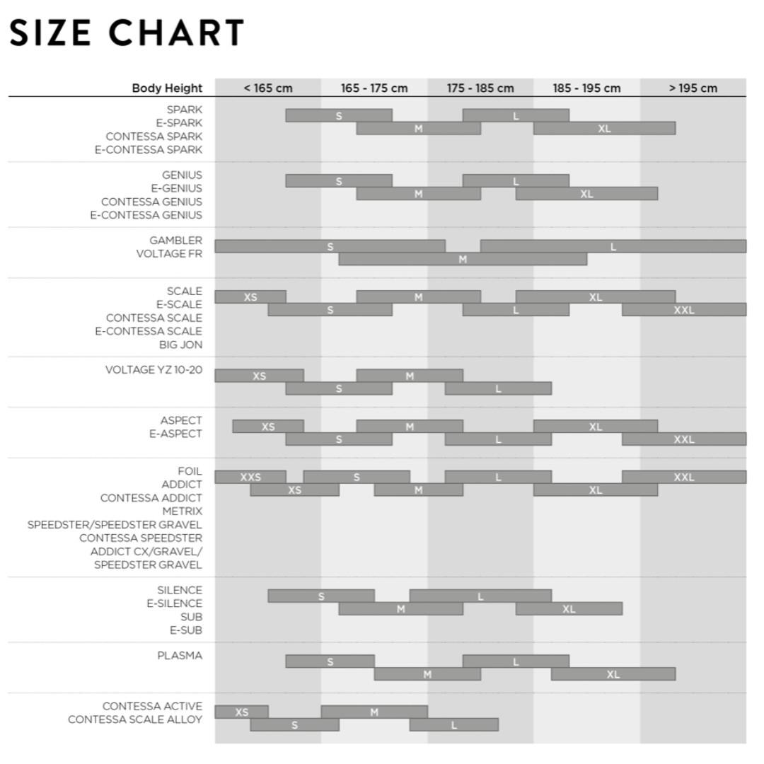 Scott foil 15 size chart deals