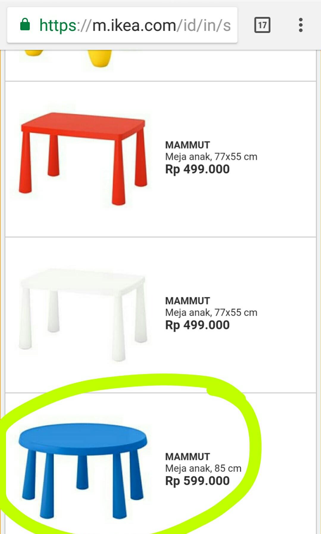 mammut kids table